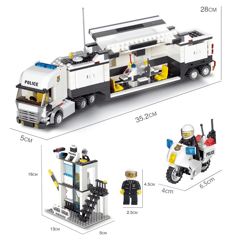 DIY Building Blocks Police Station - Stylus Kids