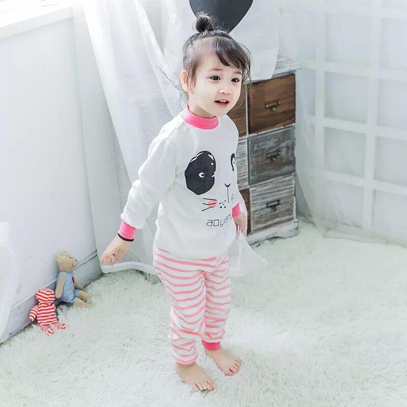 Kid's Cartoon Print Longsleeve and Pants Pajama Set - Stylus Kids