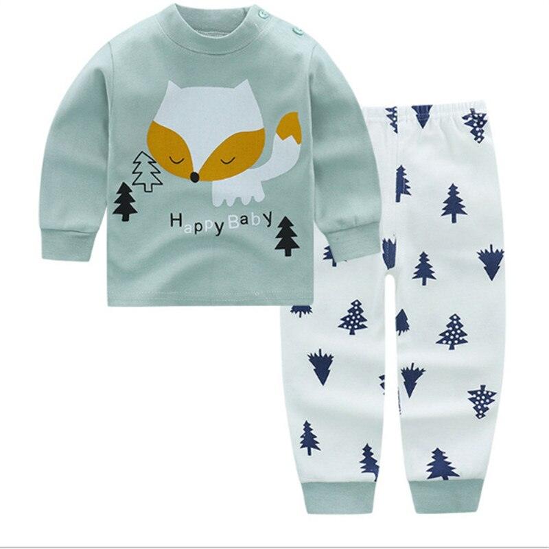 Kid's Cartoon Print Longsleeve and Pants Pajama Set - Stylus Kids