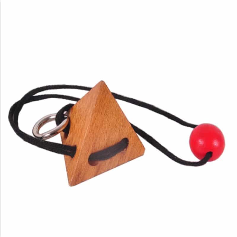 Rope and Wood Pyramid Lock Puzzle - Stylus Kids