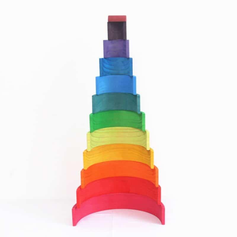 Wooden Rainbow Blocks Toy - Stylus Kids