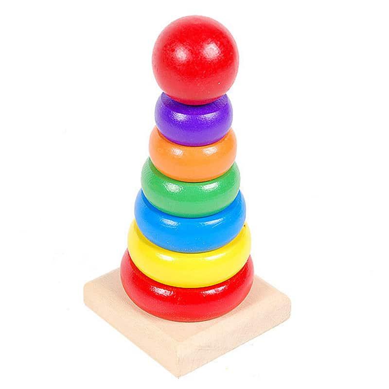 Baby Pyramid Wooden Building Blocks - Stylus Kids