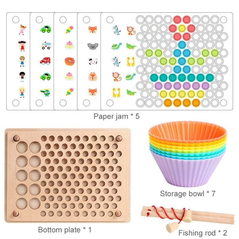 Montessori Wooden Board with Beads - Stylus Kids