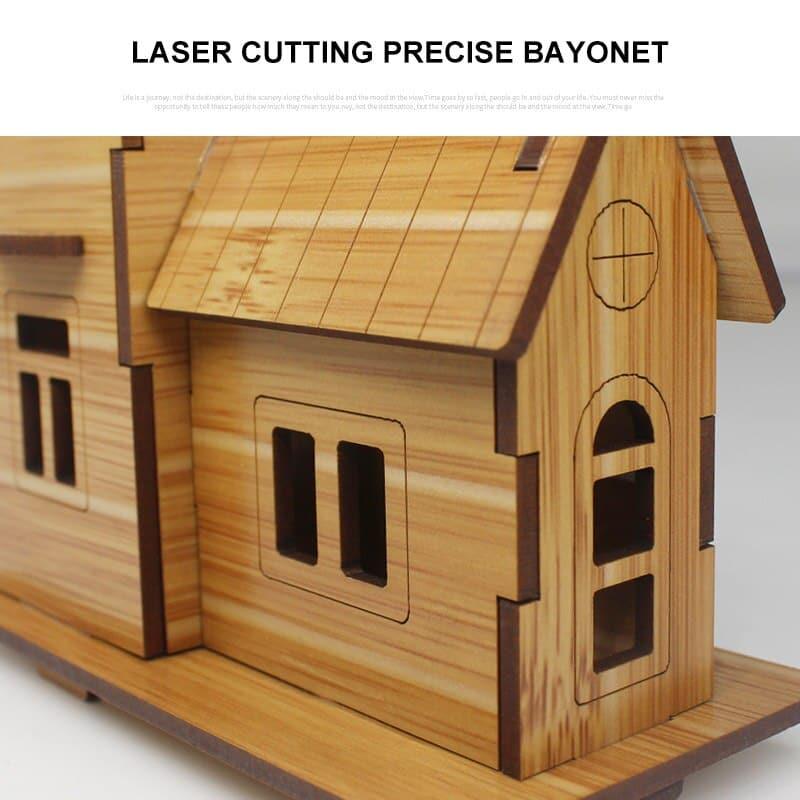 3D Wooden House Puzzle Model - Stylus Kids