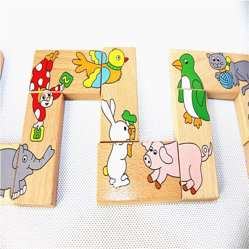 Montessori Amusing Zoo Domino Puzzle - Stylus Kids