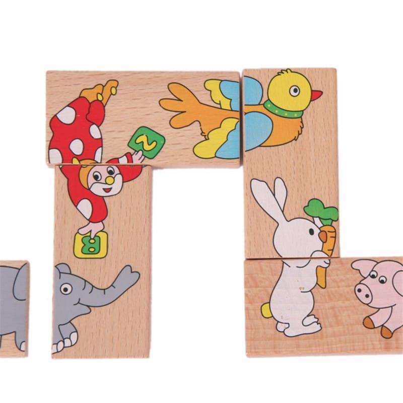 Montessori Amusing Zoo Domino Puzzle - Stylus Kids