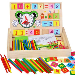 Baby's Wooden Puzzle Clock Math Toy - Stylus Kids