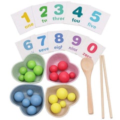 Set of Math Number Cards and Beads for Multifunctional Learning - Stylus Kids