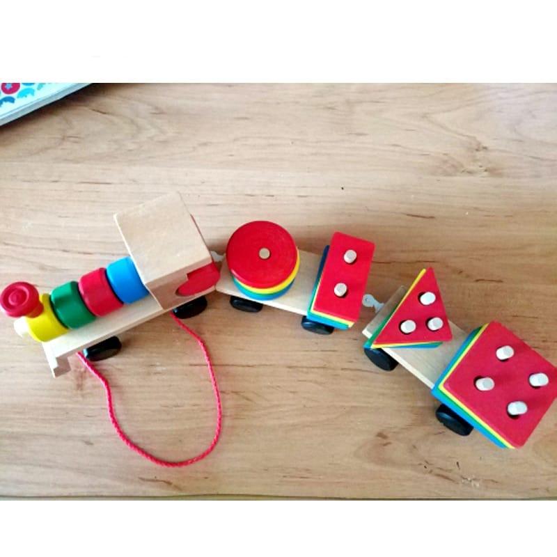 Kid's Wooden Train Montessori Toy - Stylus Kids