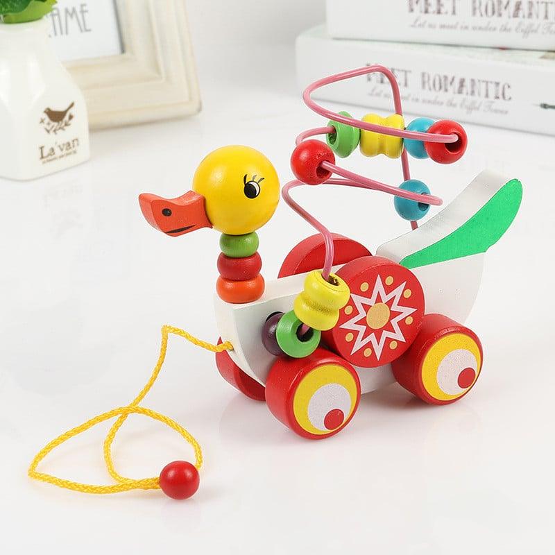 Kids' Maze Themed Duck Shaped Colorful Wooden Puzzle - Stylus Kids