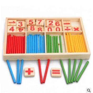 Set of Wooden Sticks and Number Blocks - Stylus Kids