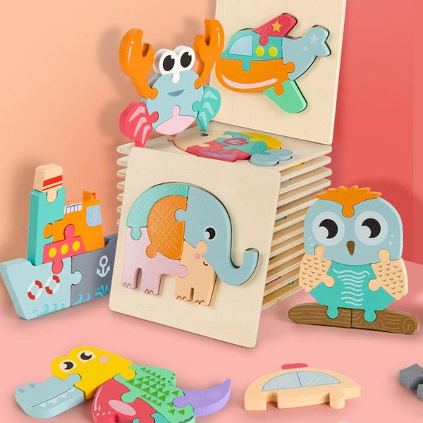 Cartoon Wooden 3D Puzzle For Children - Stylus Kids