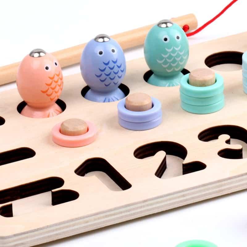 Magnetic Wooden Math and Fishing Toy - Stylus Kids