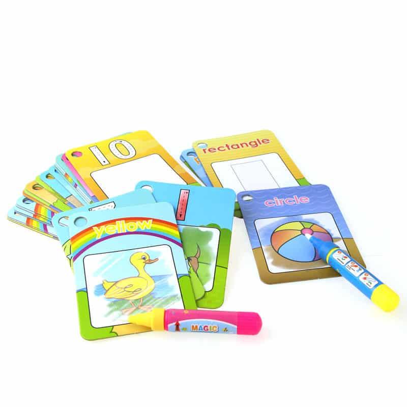Water Drawing Learning Cards With Magic Pen - Stylus Kids