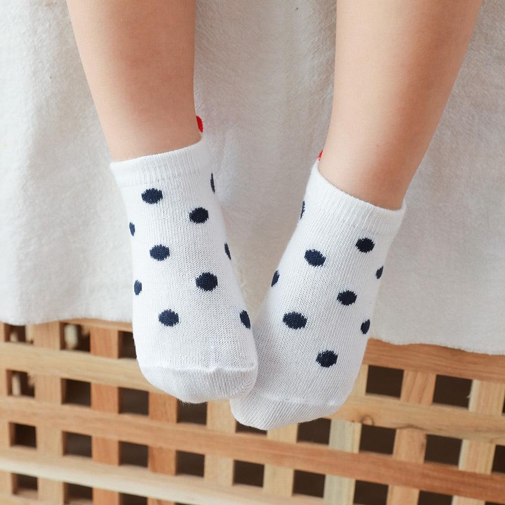 Baby's Red Detail Socks 5 Pairs Set - Stylus Kids