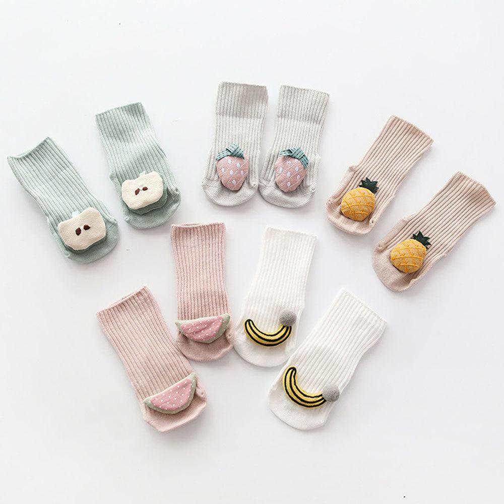 Babies Cartoon Socks with Rubber Flat - Stylus Kids