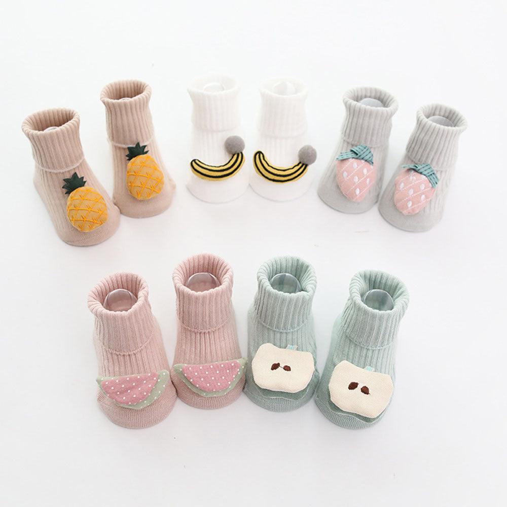 Babies Cartoon Socks with Rubber Flat - Stylus Kids