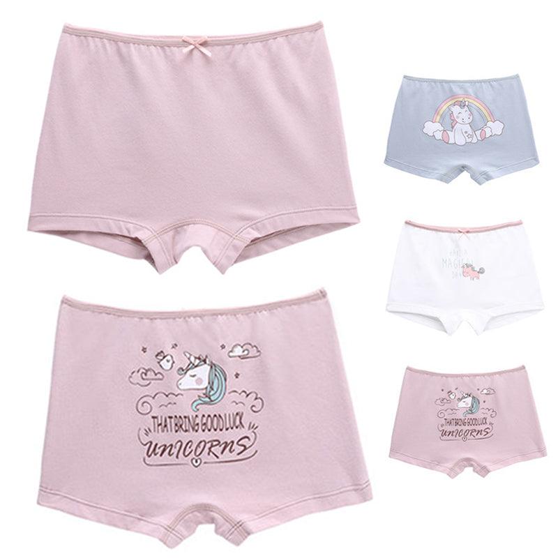 Unicorn Printed Cotton Panties for Girls 3 pcs Set - Stylus Kids