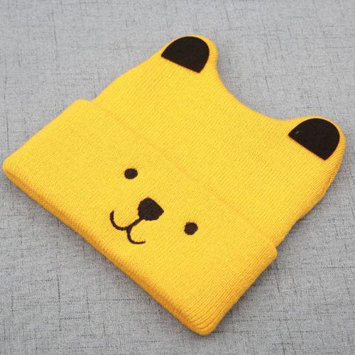 Cartoon Bear Knitted Beanie Hat for Kids - Stylus Kids