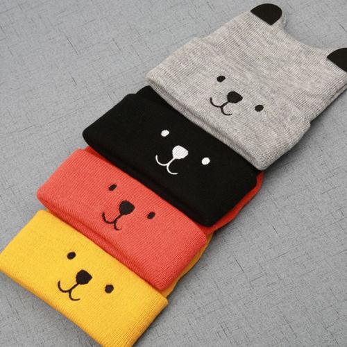 Cartoon Bear Knitted Beanie Hat for Kids - Stylus Kids