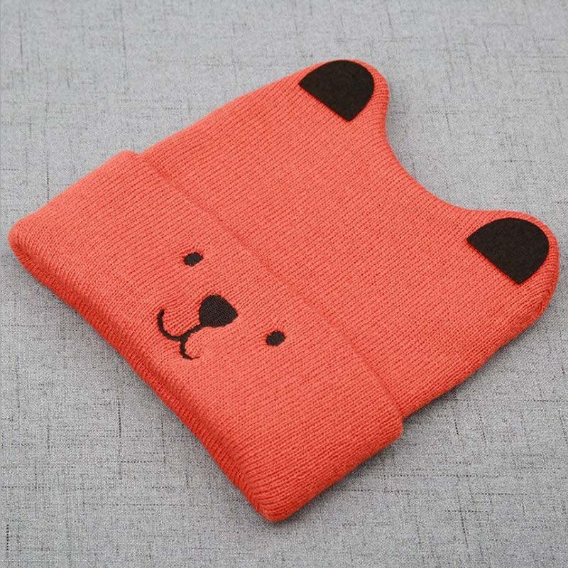 Cartoon Bear Knitted Beanie Hat for Kids - Stylus Kids