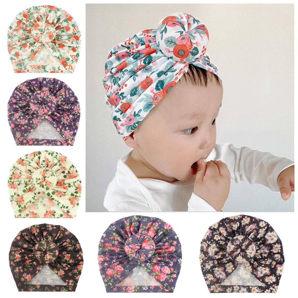 Baby Girl's Flower Patterned Hat - Stylus Kids