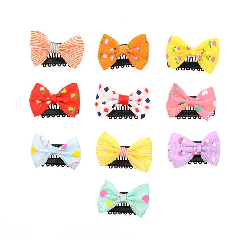 Children's Polka Dot Printed Hair Clips Set - Stylus Kids