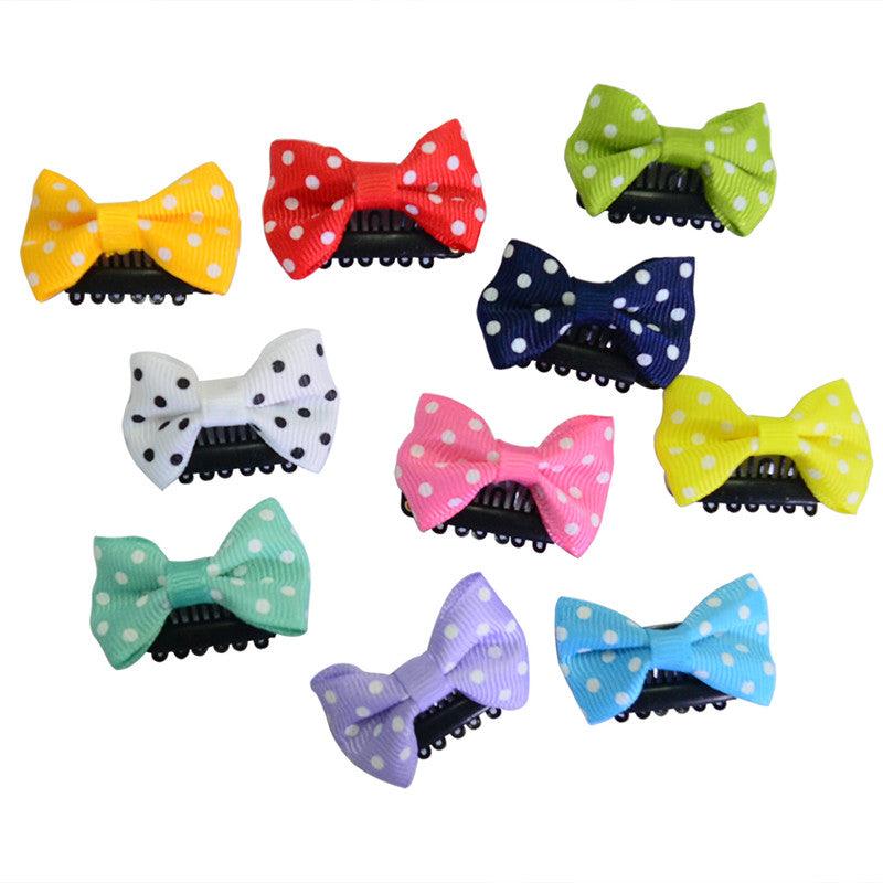 Children's Polka Dot Printed Hair Clips Set - Stylus Kids