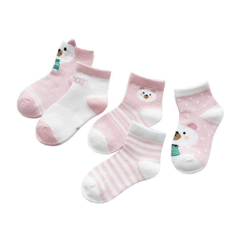 Kid's Cotton Socks with Cartoon Animal Pattern - Stylus Kids