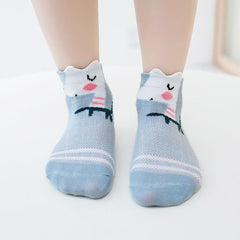 Kid's Cotton Socks with Cartoon Animal Pattern - Stylus Kids