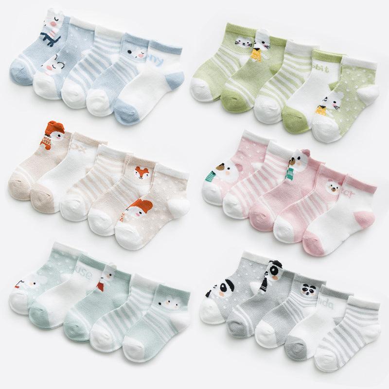 Kid's Cotton Socks with Cartoon Animal Pattern - Stylus Kids