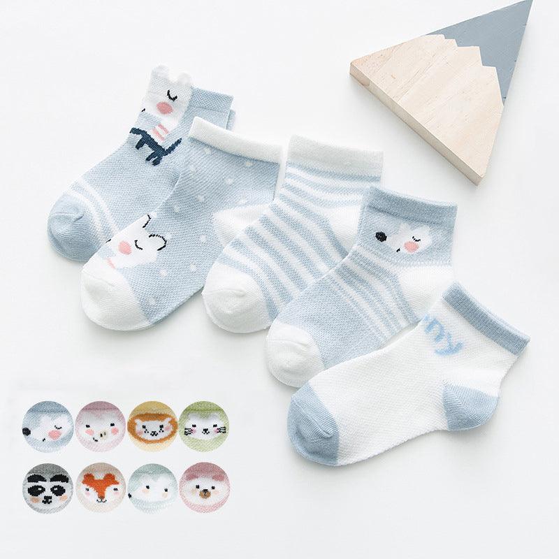 Kid's Cotton Socks with Cartoon Animal Pattern - Stylus Kids