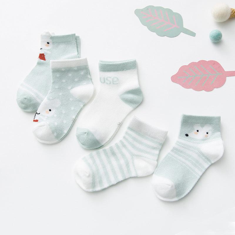 Kid's Cotton Socks with Cartoon Animal Pattern - Stylus Kids