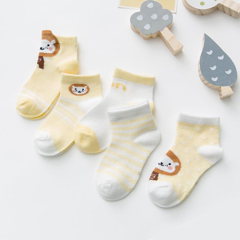 Kid's Cotton Socks with Cartoon Animal Pattern - Stylus Kids