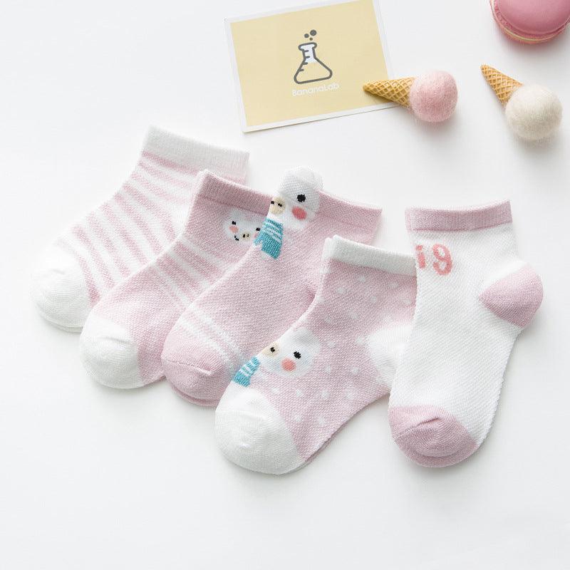 Kid's Cotton Socks with Cartoon Animal Pattern - Stylus Kids