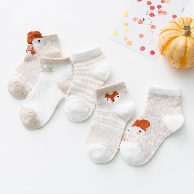 Kid's Cotton Socks with Cartoon Animal Pattern - Stylus Kids