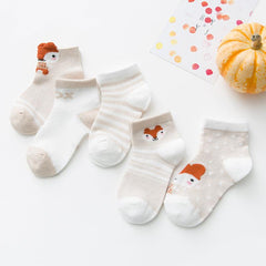 Kid's Cotton Socks with Cartoon Animal Pattern - Stylus Kids