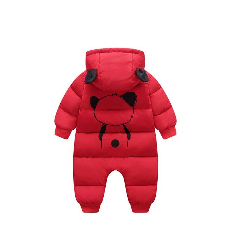 Panda Printed Baby Winter Hooded Snowsuit - Stylus Kids