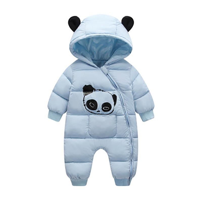 Panda Printed Baby Winter Hooded Snowsuit - Stylus Kids