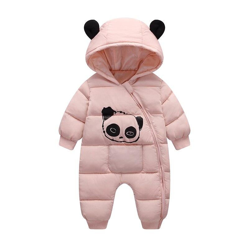 Panda Printed Baby Winter Hooded Snowsuit - Stylus Kids