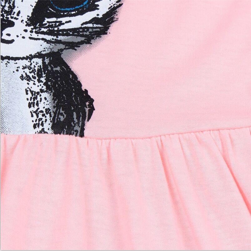 Cute Summer Cat Printed Cotton Baby Girl’s Dress - Stylus Kids