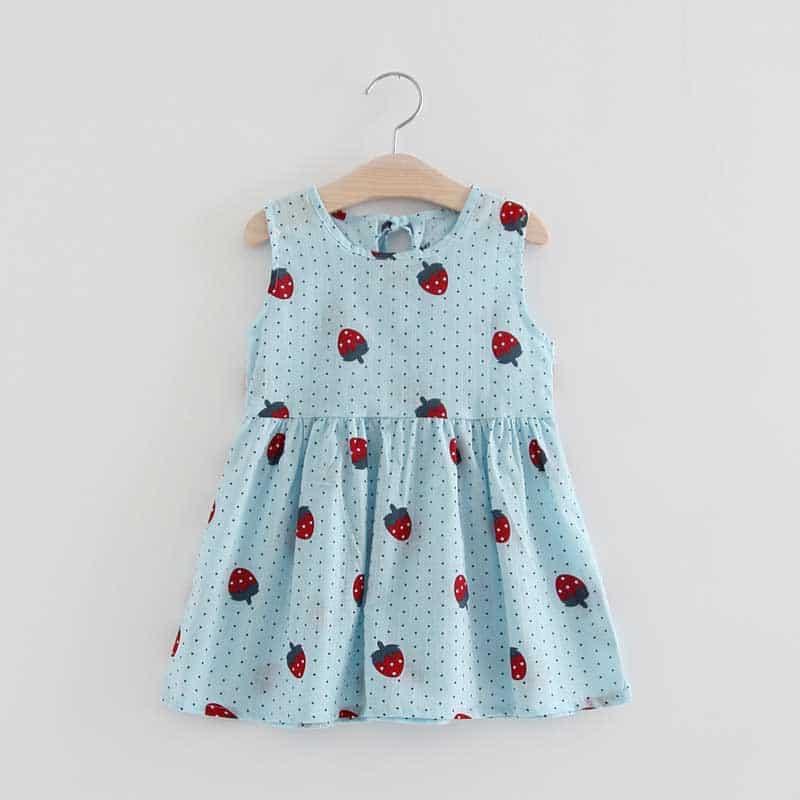 Summer Girl's Cherry Print Dress - Stylus Kids