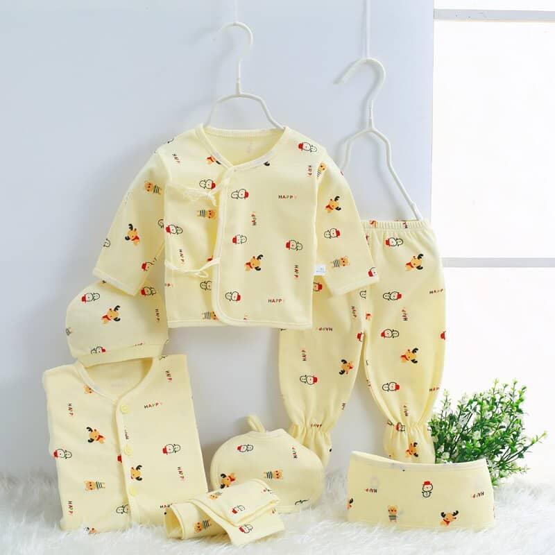 Newborn Baby's Cotton Clothing 7 Pcs Set - Stylus Kids