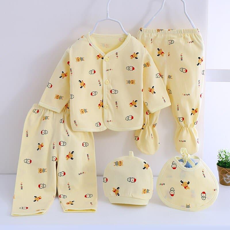 Newborn Baby's Cotton Clothing 7 Pcs Set - Stylus Kids