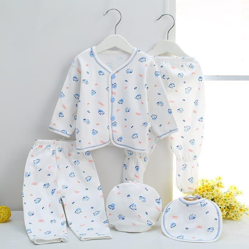 Newborn Baby's Cotton Clothing 7 Pcs Set - Stylus Kids