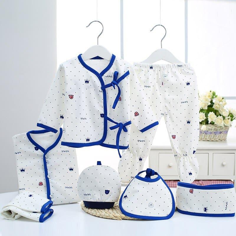 Newborn Baby's Cotton Clothing 7 Pcs Set - Stylus Kids