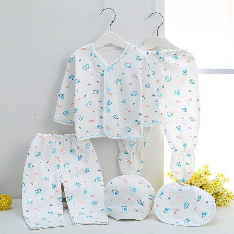 Newborn Baby's Cotton Clothing 7 Pcs Set - Stylus Kids