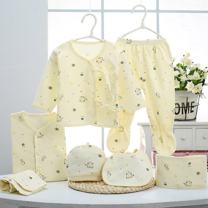 Newborn Baby's Cotton Clothing 7 Pcs Set - Stylus Kids