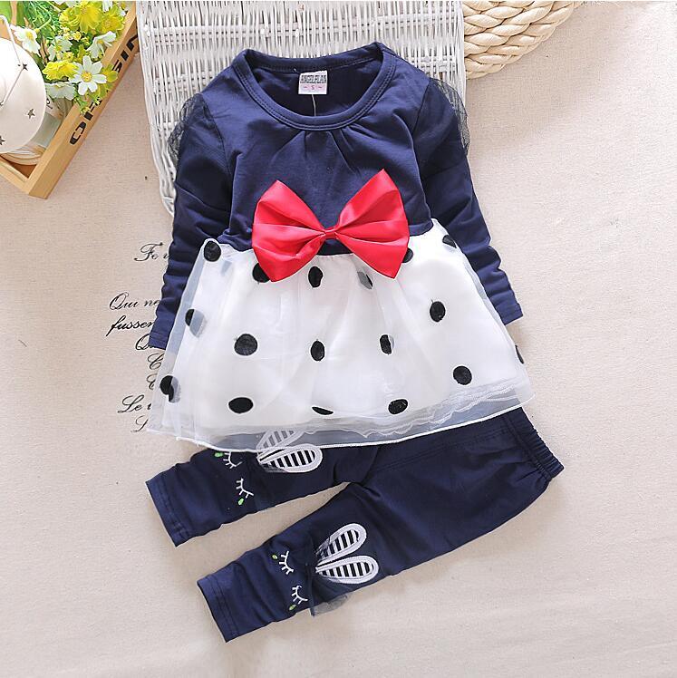 Baby Girl’s Polka Dot Patterned Cotton Clothing Set - Stylus Kids