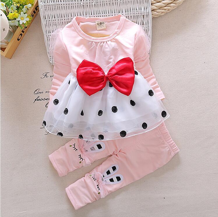 Baby Girl’s Polka Dot Patterned Cotton Clothing Set - Stylus Kids